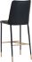 Klaus Barstool (Faux Leather & Fabric with Black Base)