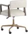 Keagan Office Chair (Saloon Light Grey Leather)