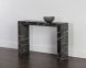 Axle Console Table (Marble Look & Black)