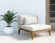 Ibiza Armless Chair (Natural & Regency White)