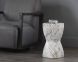 Cara End Table (Marble Look & White)
