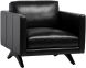 Rogers Armchair (Cortina Black Leather)