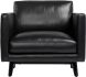 Rogers Armchair (Cortina Black Leather)
