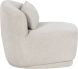 Soraya Swivel Armless Chair (Dove Cream)