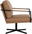 Randy Swivel Lounge Chair (Linea Wood Leather)