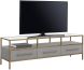 Venice Media Console And Cabinet (Grey Shagreen)
