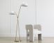 Faven Floor Lamp (Brass & White)