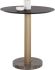 Monaco Counter Table (Gold (Grey Marble & Charcoal Grey)