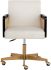 Claudette Office Chair (Linoso Ivory)
