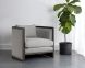 Chloe Lounge Chair (Dark Brown & Linoso Light Grey)