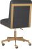 Dean Office Chair (Brushed Brass & Bravo Portabella)