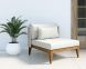 Ibiza Armless Chair (Natural & Stinson White)