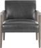 Earl Lounge Chair (Ash Grey & Brentwood Charcoal Leather)