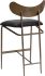 Gibbons Counter Stool (Antique Brass & Charcoal Black Leather)