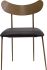 Gibbons Dining Chair (Antique Brass & Charcoal Black Leather)