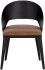 Dezirae Dining Chair (Black & Cognac Leather)