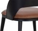 Dezirae Dining Chair (Black & Cognac Leather)