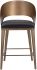 Dezirae Counter Stool (Antique Brass & Charcoal Black Leather)