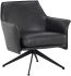 Crosby Swivel Lounge Chair (Alpine Black Leather)