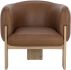Trine Lounge Chair (Rustic Oak & Vintage Camel Leather)
