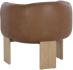 Trine Lounge Chair (Rustic Oak & Vintage Camel Leather)