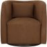 Emilie Swivel Lounge Chair (Nubuck Caramel Leather)