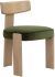 Horton Dining Chair (Set of 2 - Rustic Oak & Forest Green)