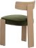 Horton Dining Chair (Set of 2 - Rustic Oak & Forest Green)