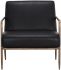 Lathan Lounge Chair (Charcoal Black Leather)