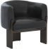Trine Lounge Chair (Dark Brown & Vintage Black Night Leather)