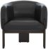 Trine Lounge Chair (Dark Brown & Vintage Black Night Leather)
