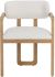 Madrone Dining Armchair (Rustic Oak & Heather Ivory Tweed)