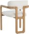 Madrone Dining Armchair (Rustic Oak & Heather Ivory Tweed)