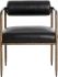 Ajani Dining Armchair (Charcoal Black Leather)