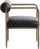 Ajani Dining Armchair (Charcoal Black Leather)