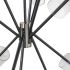 Everly 6 Light Chandelier (Black and Chrome)