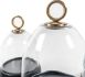 Calista Black and Gold Glass Cloche (Set of 3)