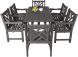 Laurentian 7 Piece Dining Set (Slotted Back & Curved Leg Table)