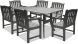 Laurentian 7 Piece Dining Set (Thick Slat Back & Curved Leg Table)