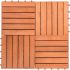 Interlocking Patio Tiles (Set of 10 - Eucalyptus 6-Slat)