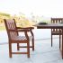 York 5 Piece Dining Set (Thick Slat Back & Curved Leg Table)