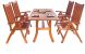 York 5 Piece Dining Set (Reclining Chairs & Curved Leg Table)