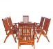 York 7 Piece Dining Set (Reclining Chairs & Curved Leg Table)