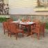 York 7 Piece Dining Set (Square Back Chairs & Extendable Table)