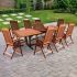 York 9 Piece Dining Set (Reclining Chairs & Extendable Table)