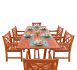 York 7 Piece Dining Set (Cross Back & Extendable Table)