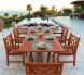 York 7 Piece Dining Set (Cross Back & Extendable Table)