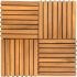 Interlocking Patio Tiles (Set of 10 - Acacia 8-Slat)