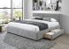 Emilio Platform Bed with Drawers (King - Light Grey)