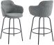Colani 26 Inch Counter Stool (Set of 2 - Grey)